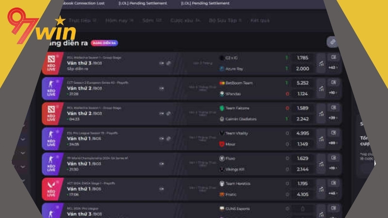 Hướng dẫn cá cược thể thao điện tử tại 97Win